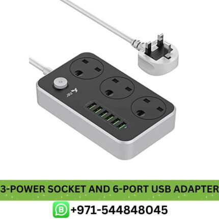Buy 3-POWER Socket and 6-Port USB Adapter in Dubai - Best 3-POWER Socket and 6-Port Adapter USB Price in UAE Near me, 6-Port USB Adapter Dubai
