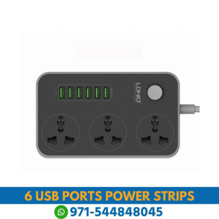 6 USB Ports Power Strips, 162 x 97 x 38mm in Dubai Near me - Buy 6 USB Ports Power Strips, 162 x 97 x 38mm in Dubai