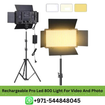 Rechargeable Pro Led 800 Light For Video And Photo Studio With Tripod