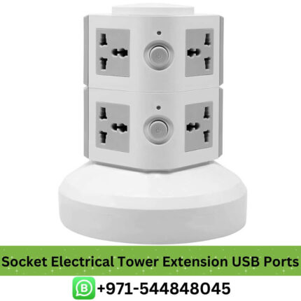 Buy 2-Layer Multi Pin Vertical Power Extension Socket, in Dubai, UAE - Best 2-Layer Multi Pin Vertical Power Extension Socket - UAE Near me