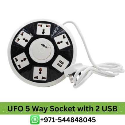 Buy CRONY UFO 5 Way Socket with 2 USB Price in Dubai | 5 Way Socket 2 USB Low Price in UAE Near me, 5 Way Socket 2 USB Dubai
