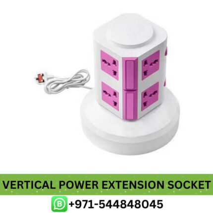 Buy 2-Layer Multi Power Extension Socket in Dubai, UAE - Best 2-Layer Multi Pin Vertical Power Extension Socket - UAE Near me vertical power extension