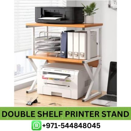 Buy Best HAPPY Moon Double Printer Stand Shelf Price in Dubai - Printer Stand Shelf UAE Near me, Double Shelf Printer Stand Dubai, printers