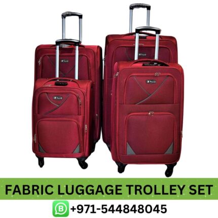 Fabric Luggage Bag Near Me From Best E-commerce | Best Fabric Luggage Trolley Set (4 Pcs) in Dubai, UAE