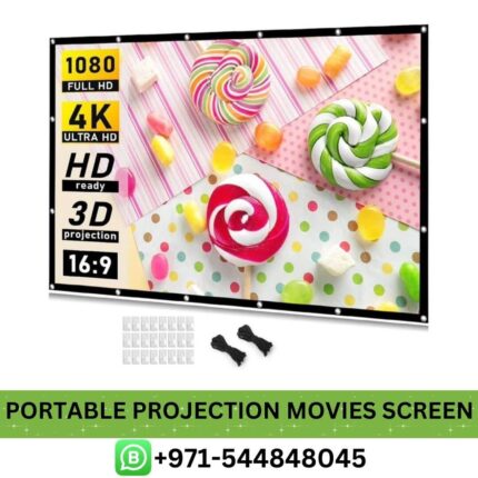 Buy Best NEXT LIFE Portable Projection Movies Screen Price in Dubai - Projection Movies Screen UAE Near me, | Anti Crease Portable UAE