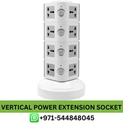 Buy Best Vertical Power Extension Socket-16 Plug Price in Dubai - Power Extension Socket UAE Near me, vertical power extension Socket