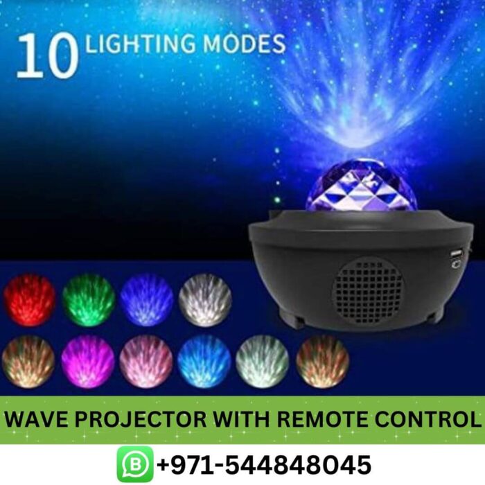 BUQIUY 2 in 1 Starry Light & Ocean Wave Projector With Remote Control - Wave Projector - Buy Best Home Decor LED Light Wave Projector Remote in Dubai