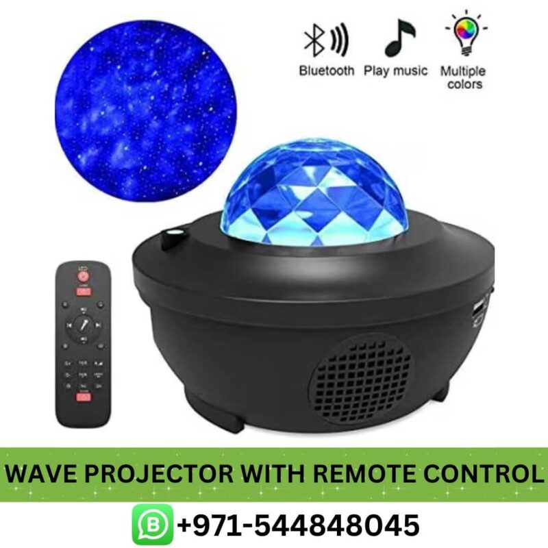 Buy Best Home Decor LED Light Wave Projector Remote in Dubai - BUQIUY 2 in 1 Starry Light & Ocean Wave Projector With Remote Control - Wave Projector