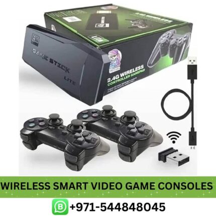 Wireless Video Game Consoles Dubai | wireless smart video games - Buy Best BLULORY 4K 2.4G Wireless Video Game Consoles Price in UAE