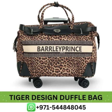 Duffle Trolley Backpack Near Me From Best E-commerce | Barrley Prince Tiger Design Duffle Trolley Bag in Dubai, UAE