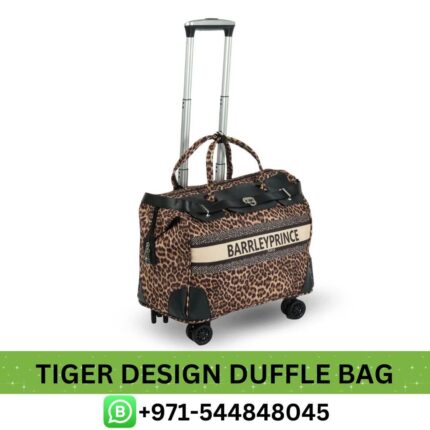 Best Duffle Trolley Backpack Near Me From Best E-commerce | Barrley Prince Tiger Design Duffle Trolley Bag in Dubai, UAE