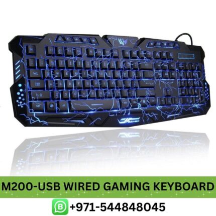 Buy M200 USB Wired Gaming Keyboard Best Price in Dubai _ M200-USB Wired 3 Colors USB LED Backlight Gaming Keyboard Near me UAE
