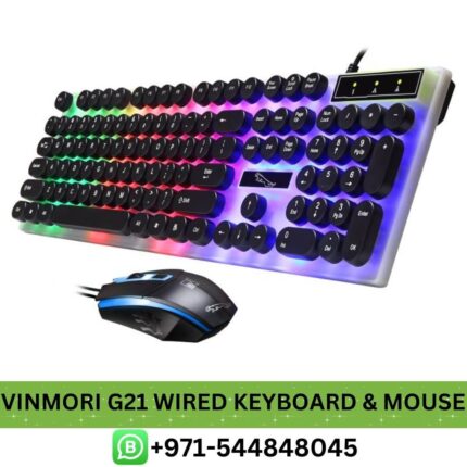 Buy VINMORI G21 Wired Keyboard And Mouse Price in Dubai _ VINMORI G21 Gaming Keyboard Mouse Near me UAE